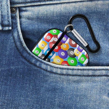 Poolballs AirPods Case – Protective PC Cover with Keychain (AirPods 1 & 2)