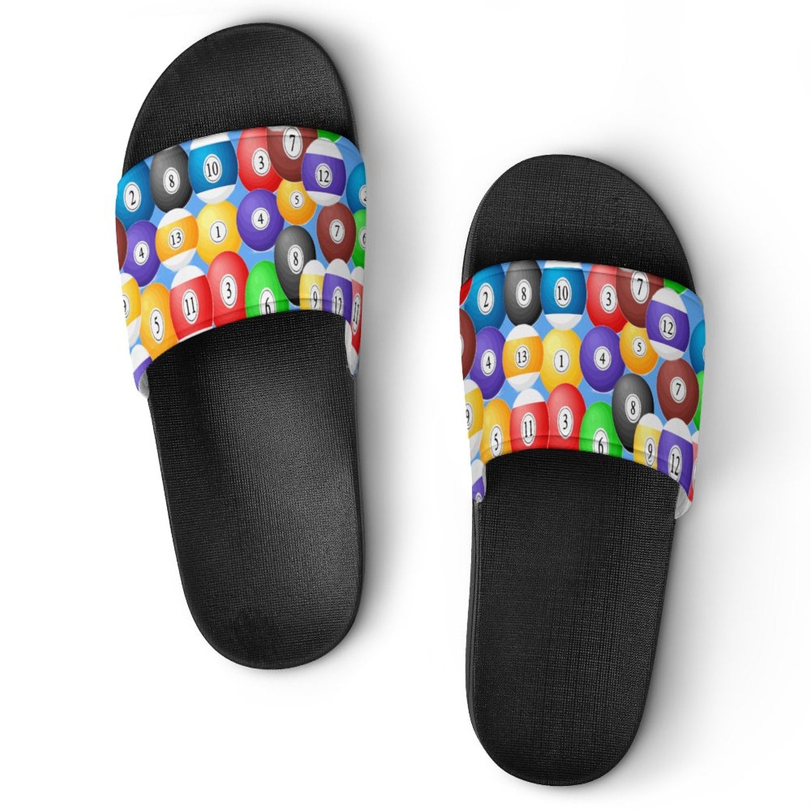 Pool Balls PVC Slide Slippers – Casual Non-Slip Poolside Slides