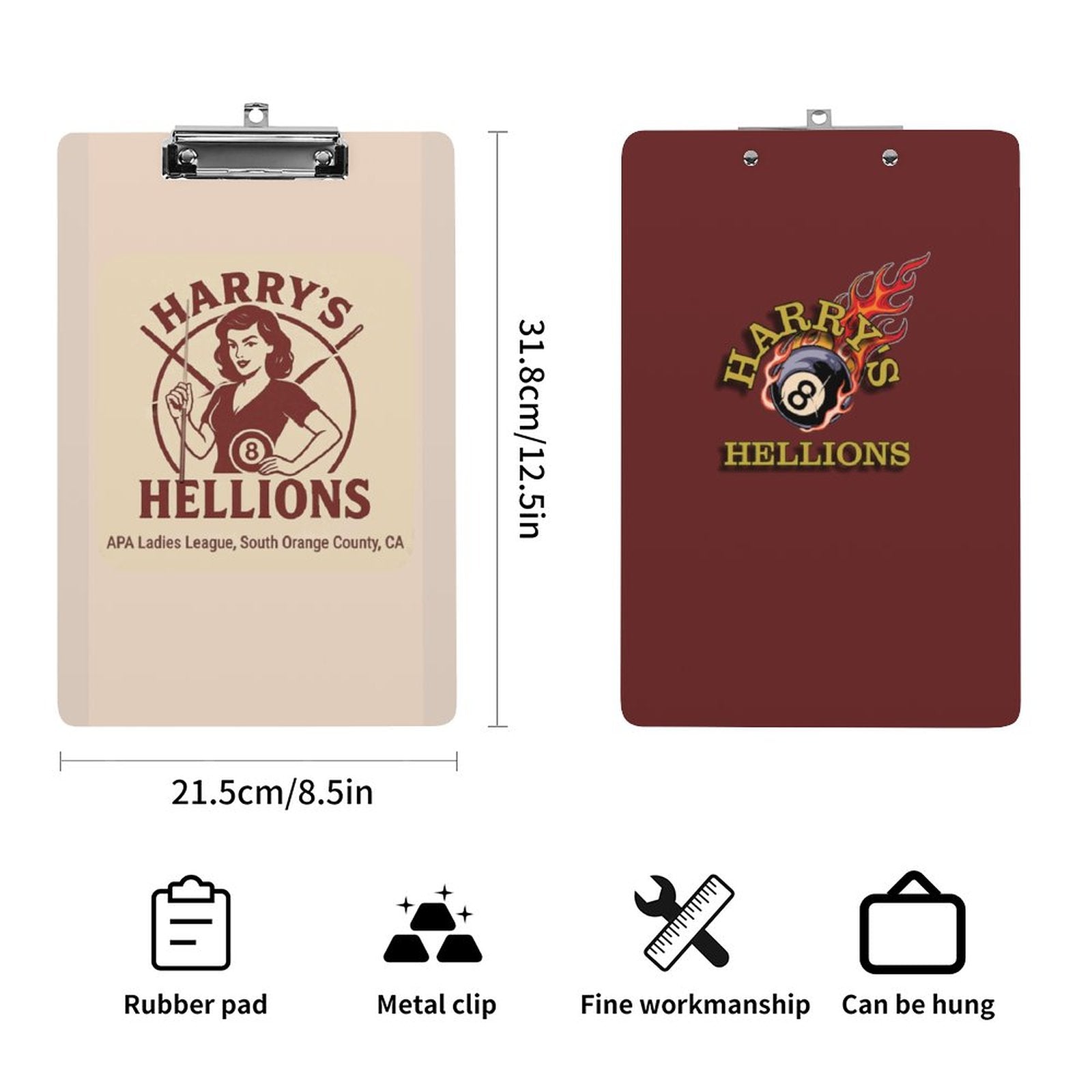 Team Harry's Hellions Acrylic Clipboard (A4)