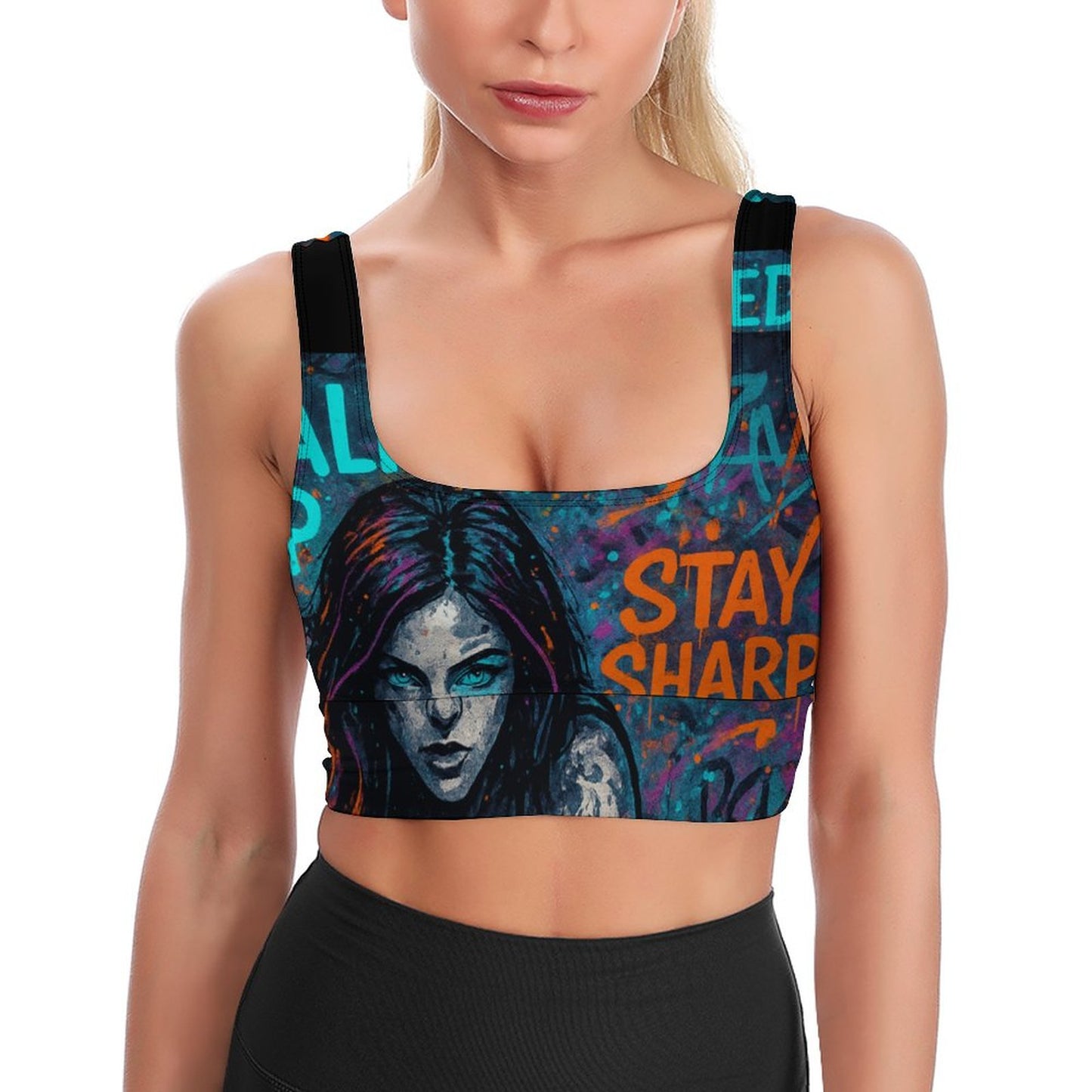 Chalked Up – Women’s Sports Bra | “Stay Sharp” Training Edition