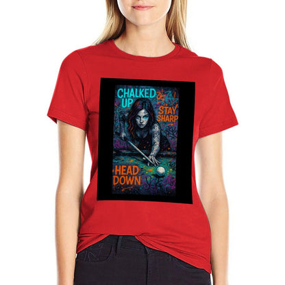 Chalked Up – Women’s Front Print Graphic T-Shirt