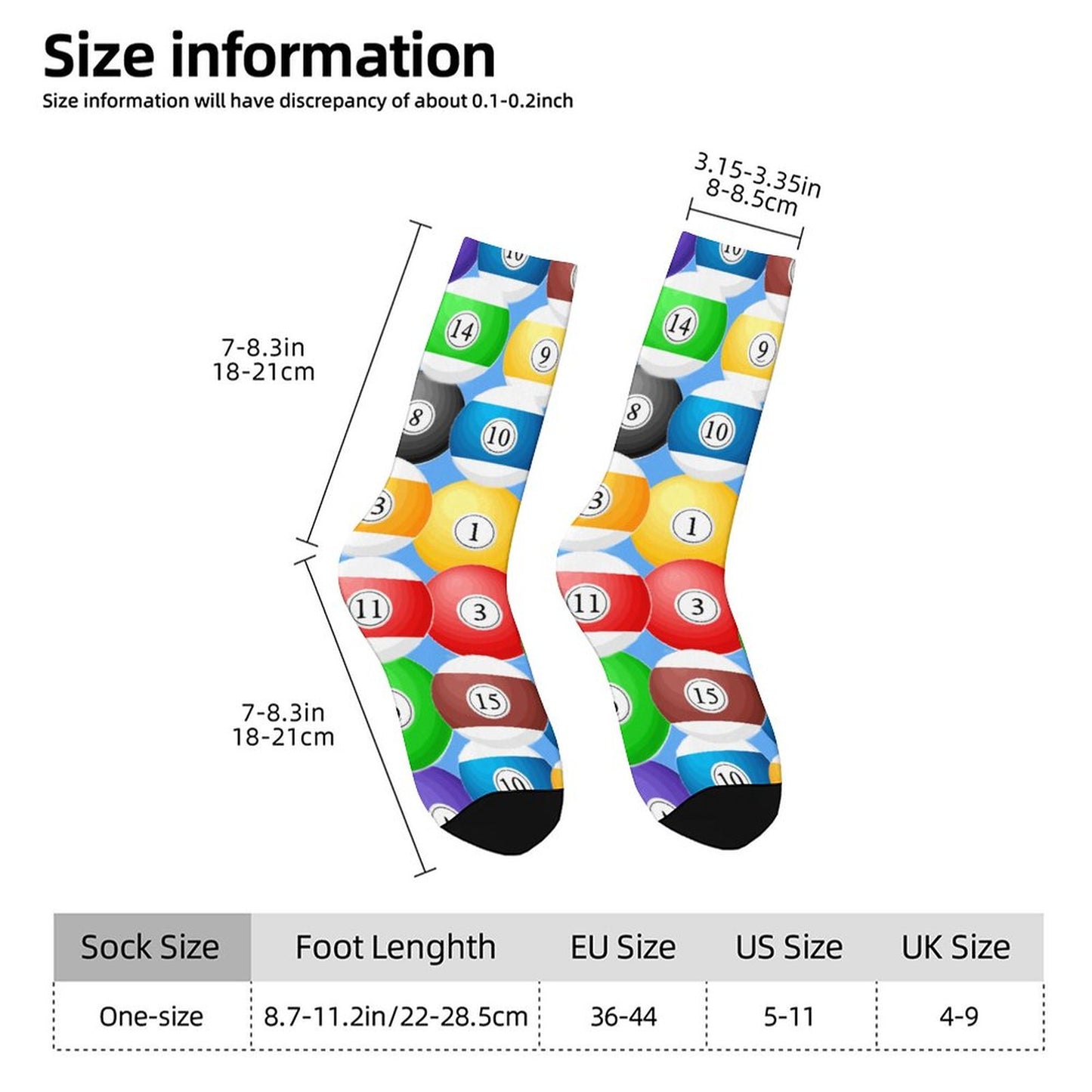Personalized Contrast Color Socks for Adults