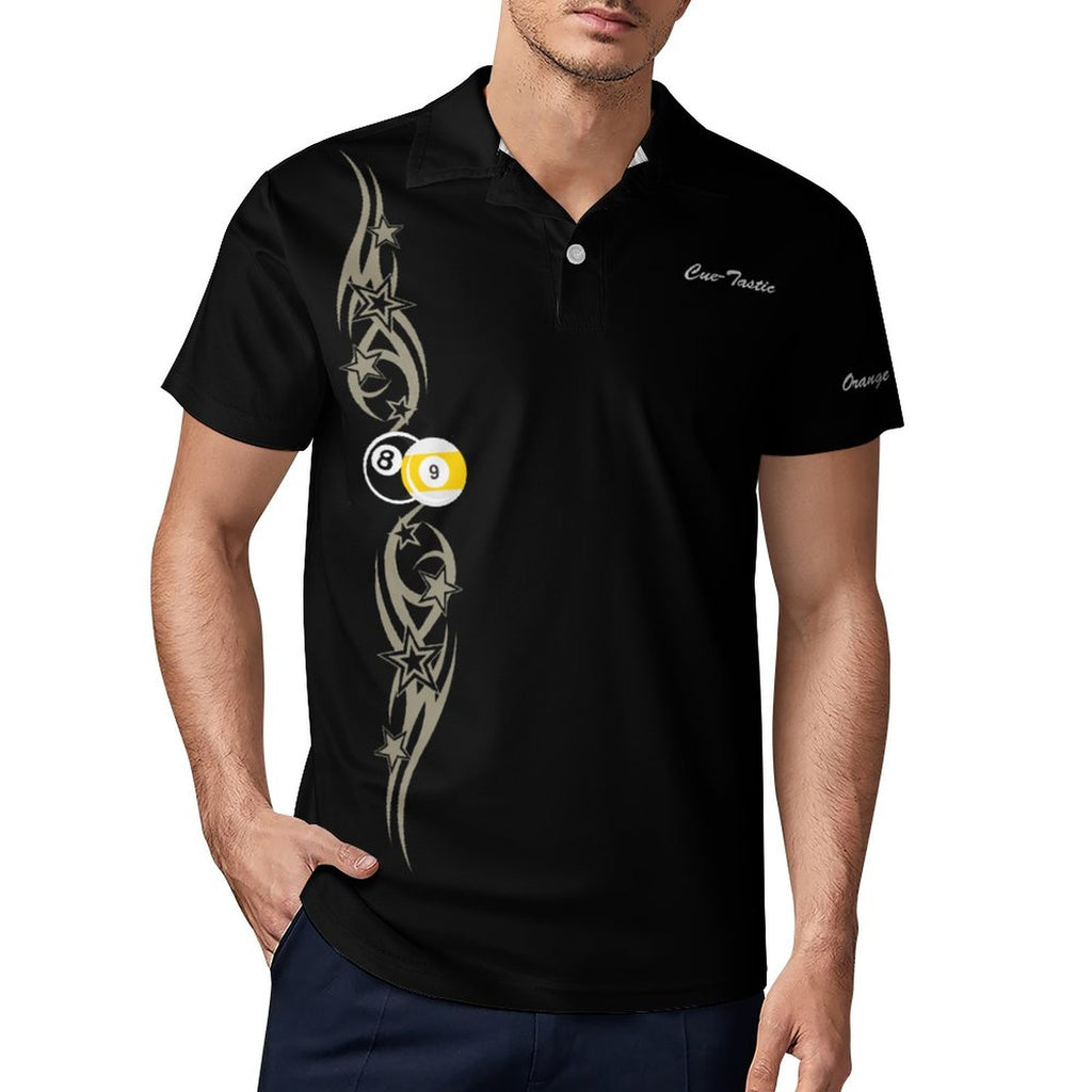 Cuetastic Short Sleeve Men's POLO T-shirt V2 (Polyester)
