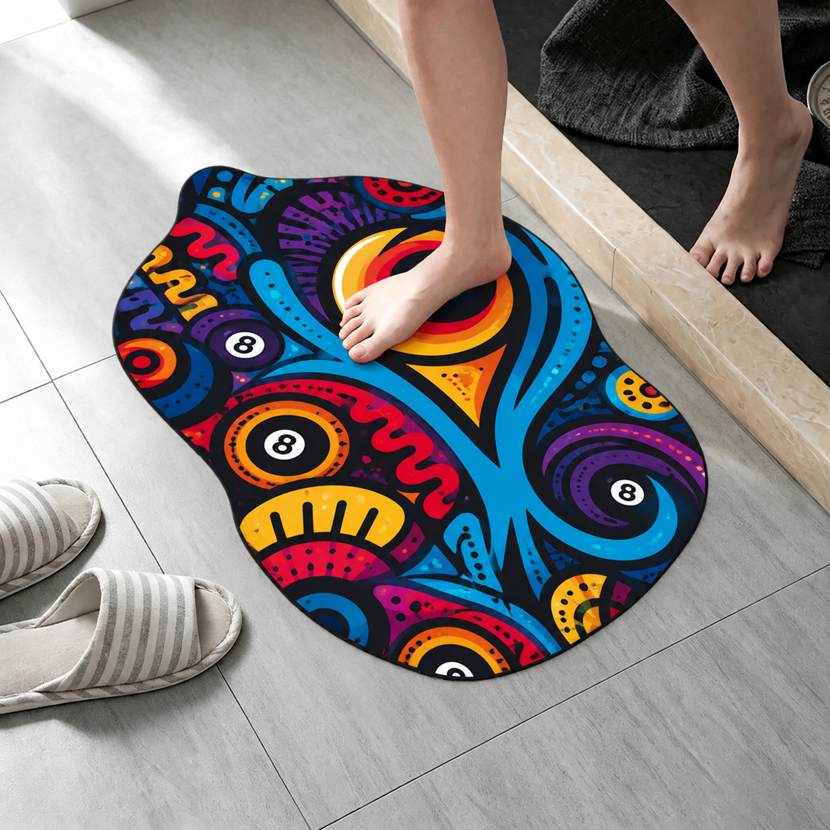 Dead Stroke Irregular Floor Mat