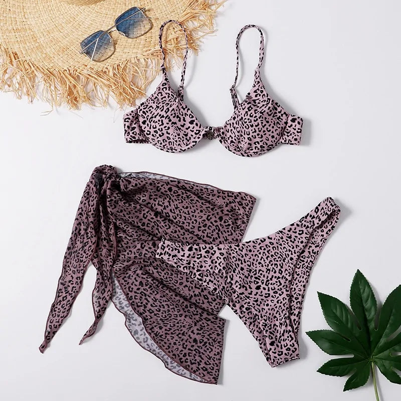 Chic Skirted Push-Up Bikini