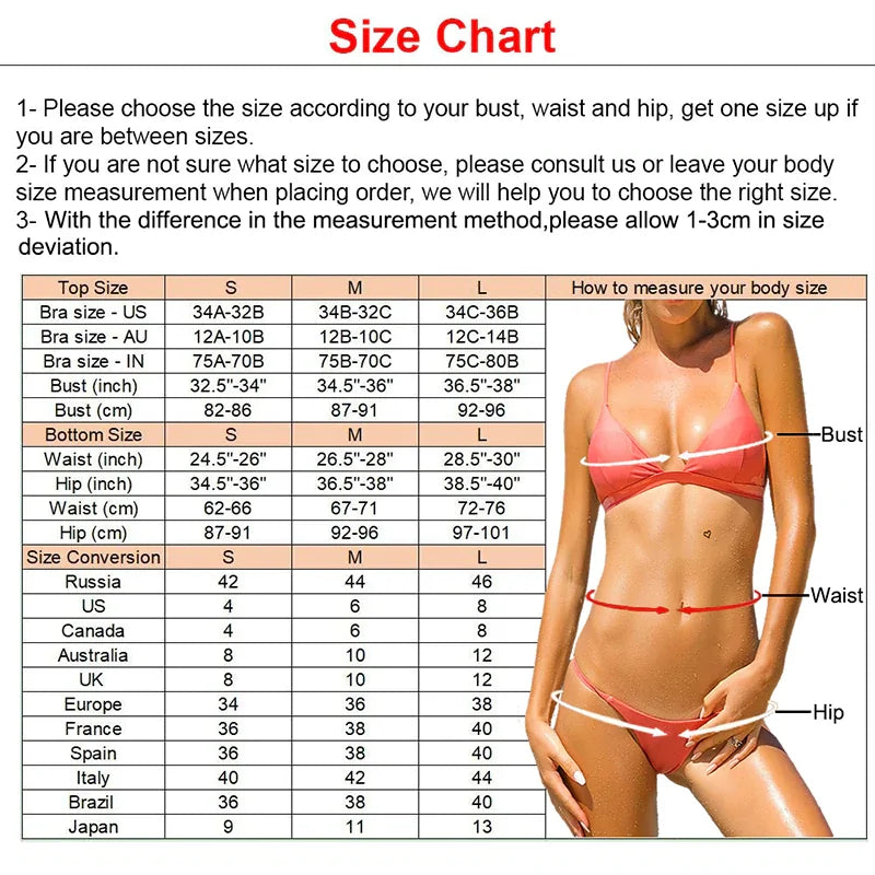 Sexy Bandeau Bikini Swimsuit