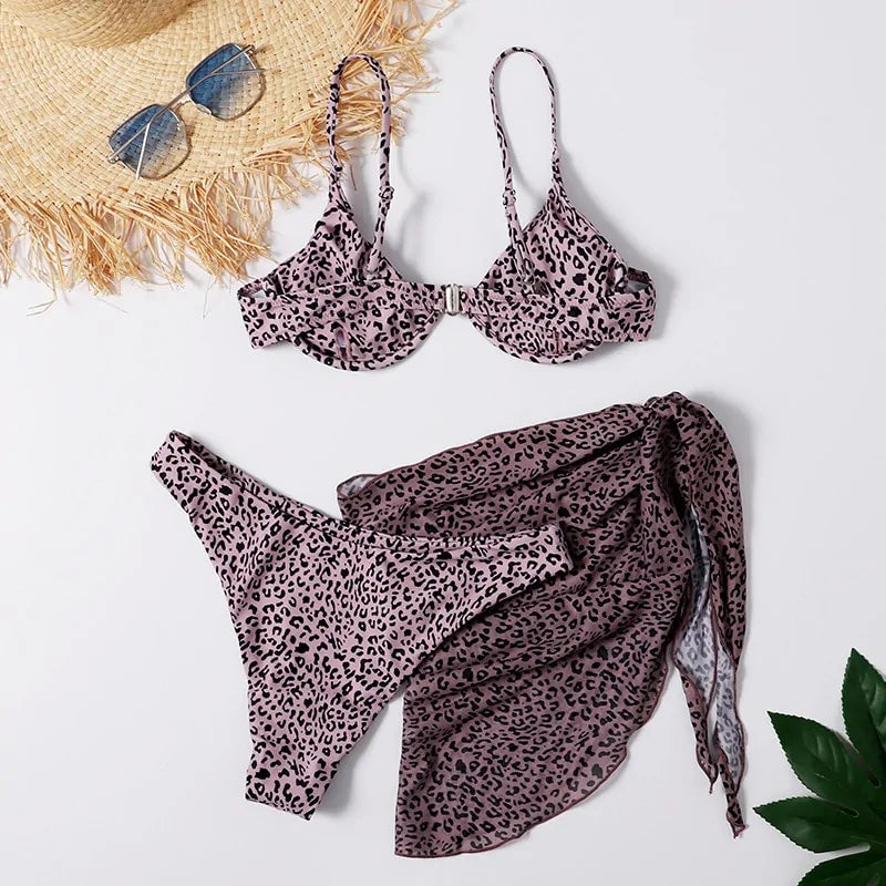 Chic Skirted Push-Up Bikini