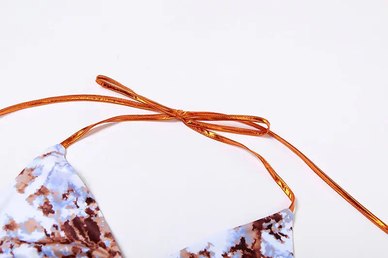 Sunrise Shimmer Skirt Set- bikini with cover