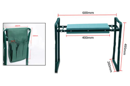 Foldable Garden Kneeler & Bench with Tool Pouch