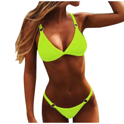 Buckle Strap Bikini Swimsuit