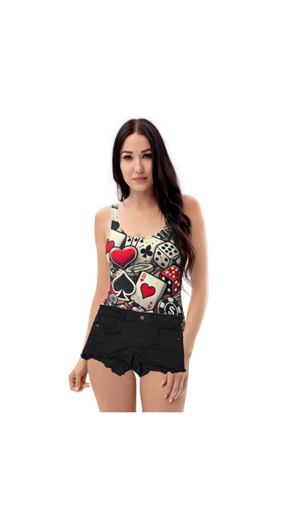 Hearts and Spades Casino One piece Body suit