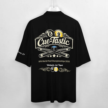 Cue-Tastic Team Shirt - Men's Cotton Cuban Collar Short Sleeved Shirt