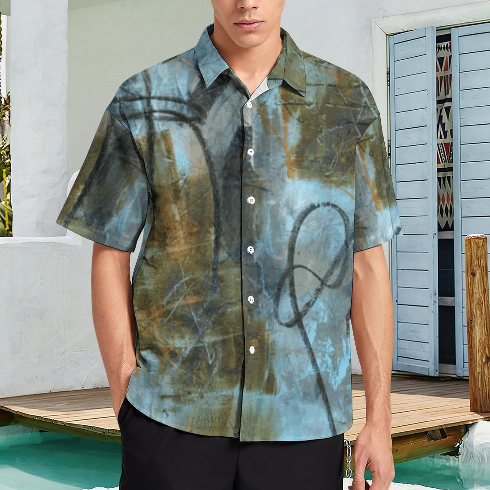 DTG 100gsm A Short Sleeved Shirt With Pockets(All-Over Printing)