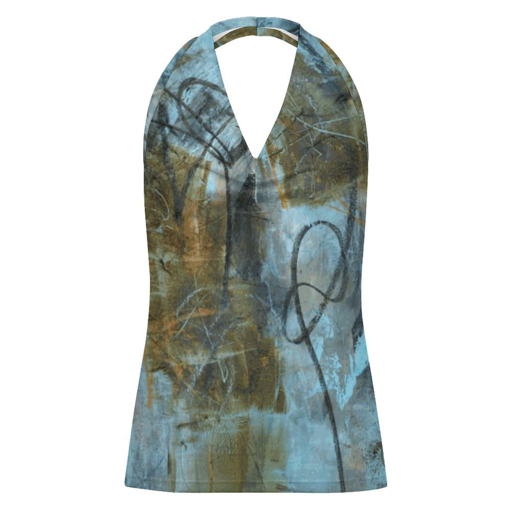 180gsm Women's Halter Tank Top(All-Over Printing)