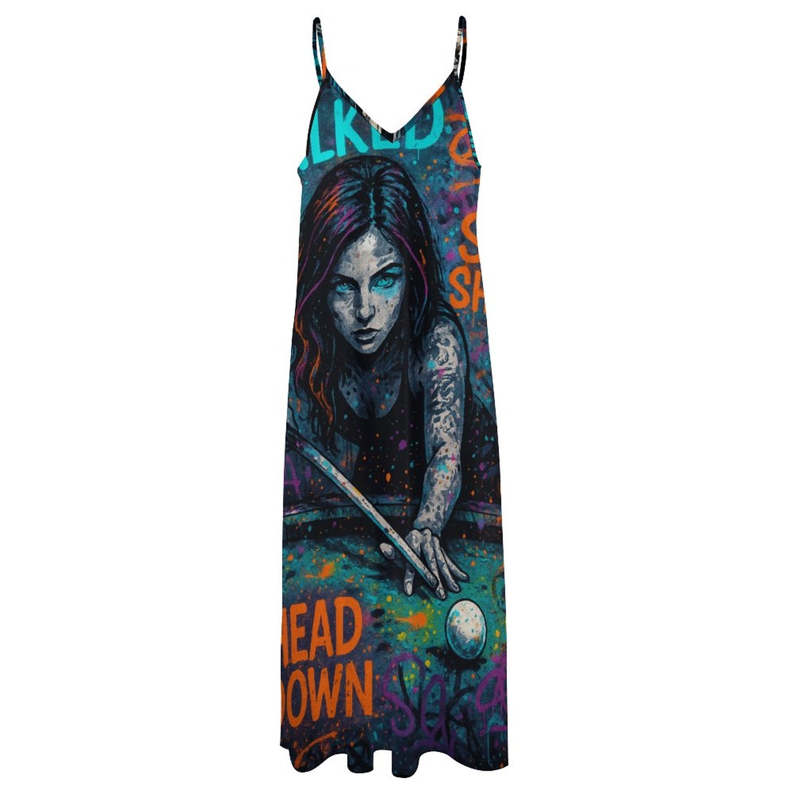 Chalked Up Ankle-length Slip Dress