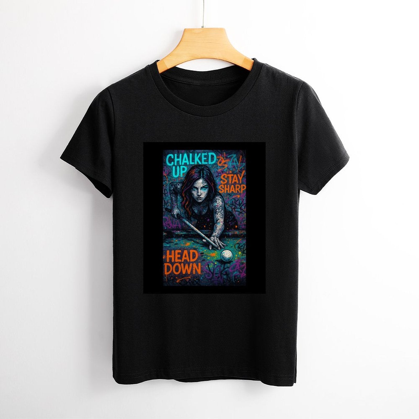 Chalked Up – Women’s Front Print Graphic T-Shirt