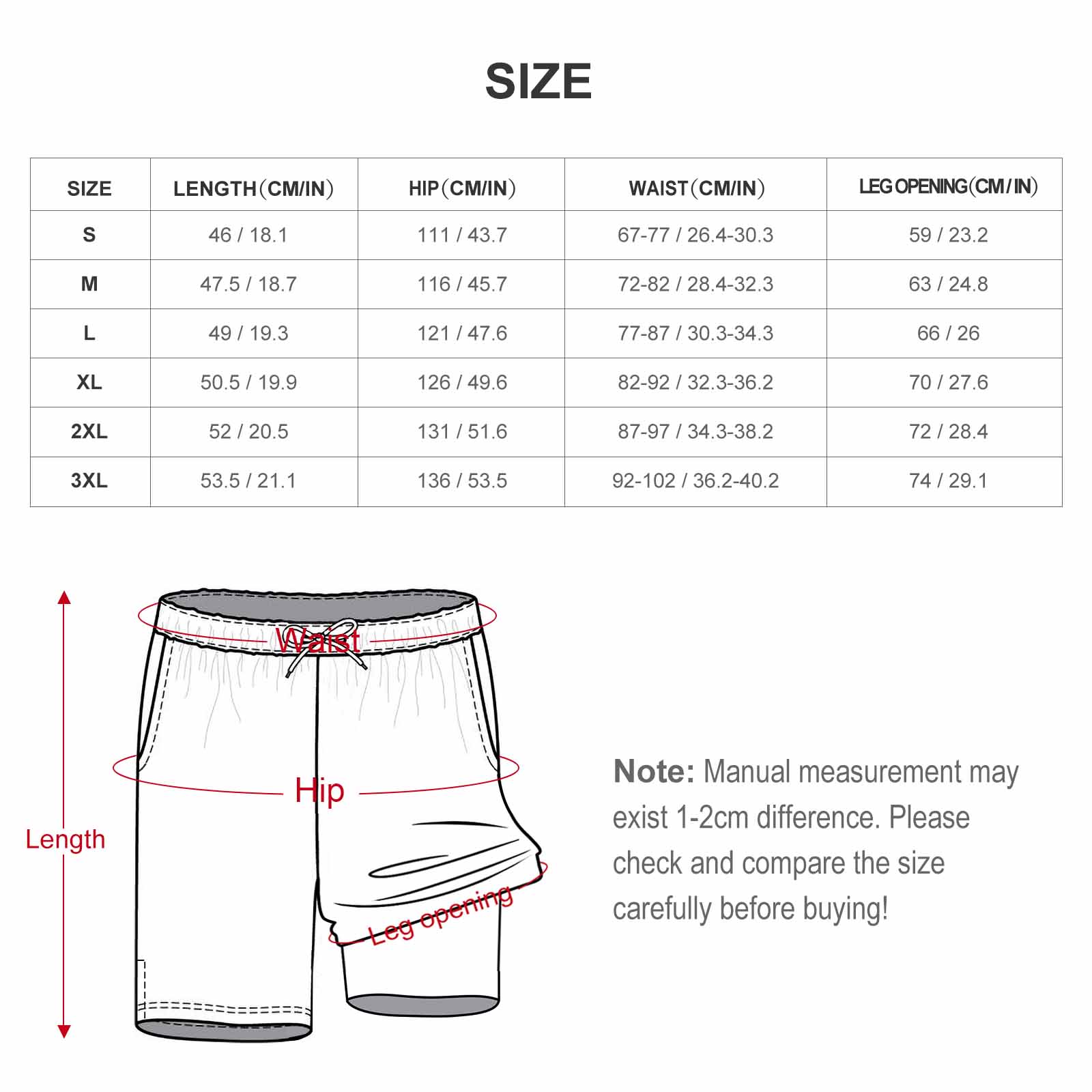 Men's Hawaiian shorts with 4 Pockets