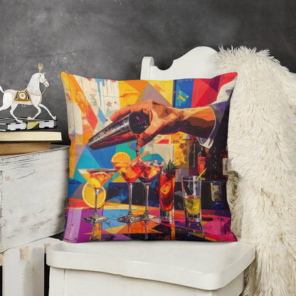Short Plush Pillow Cover(Dual-sided Printing)