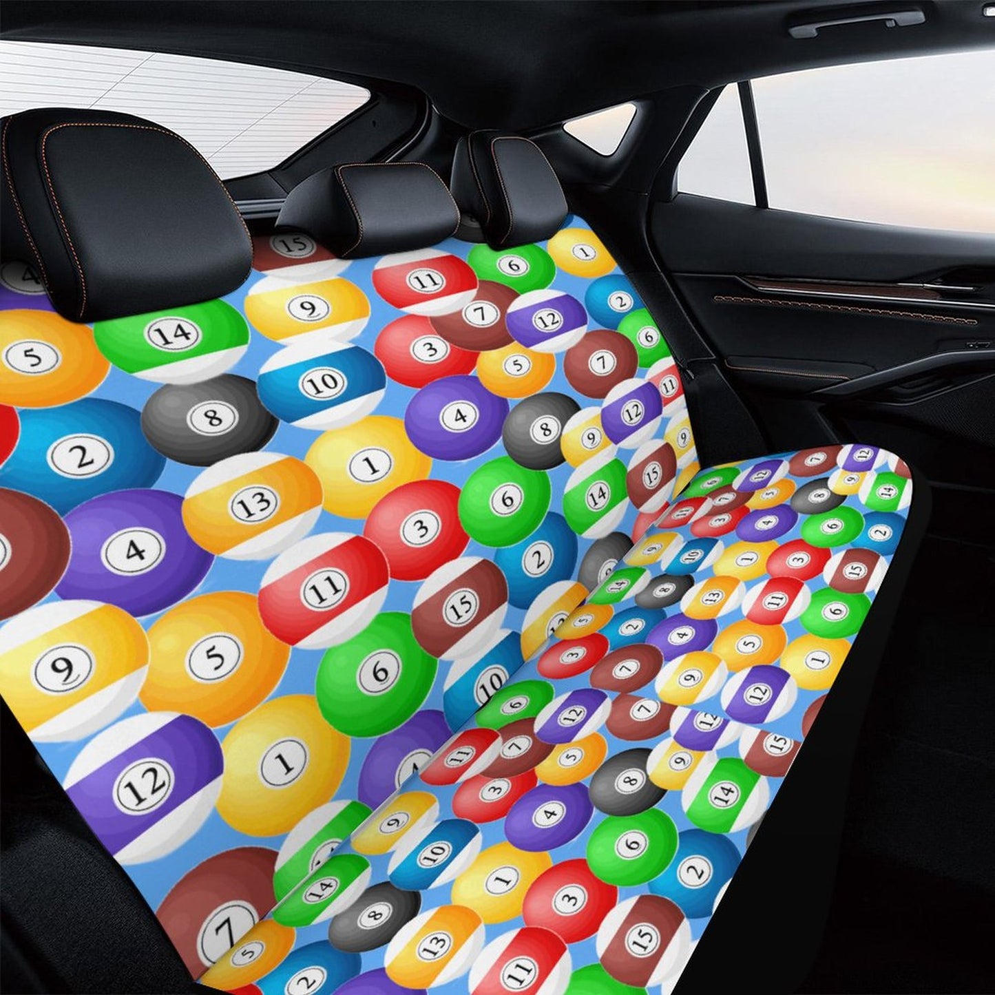 Poolball Back Seat Cover for Cars – Stretch Fit Rear Seat Protector