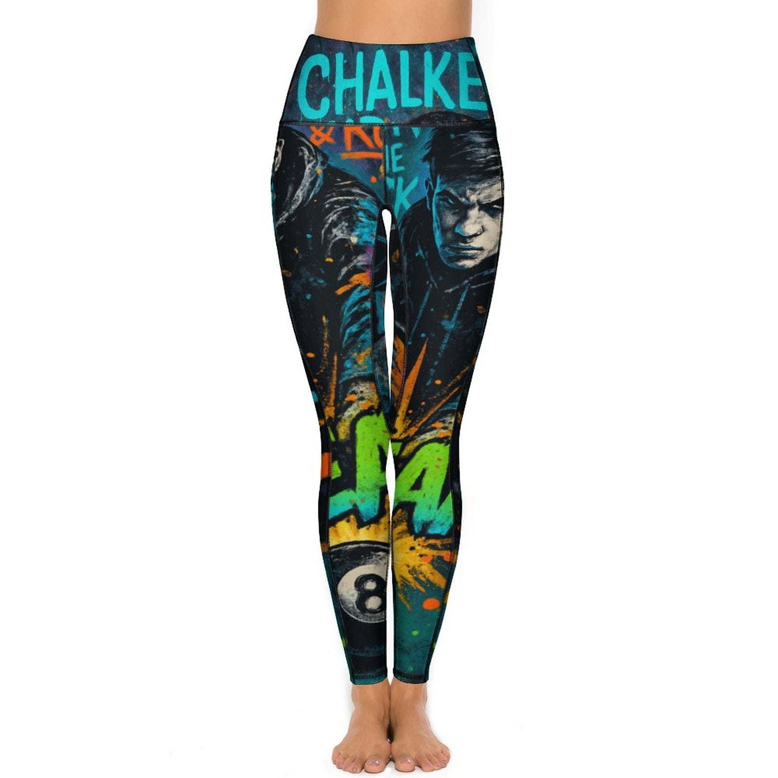 Custom Print Patterned Yoga Pants with 2 Pockets (All-Over Printing)