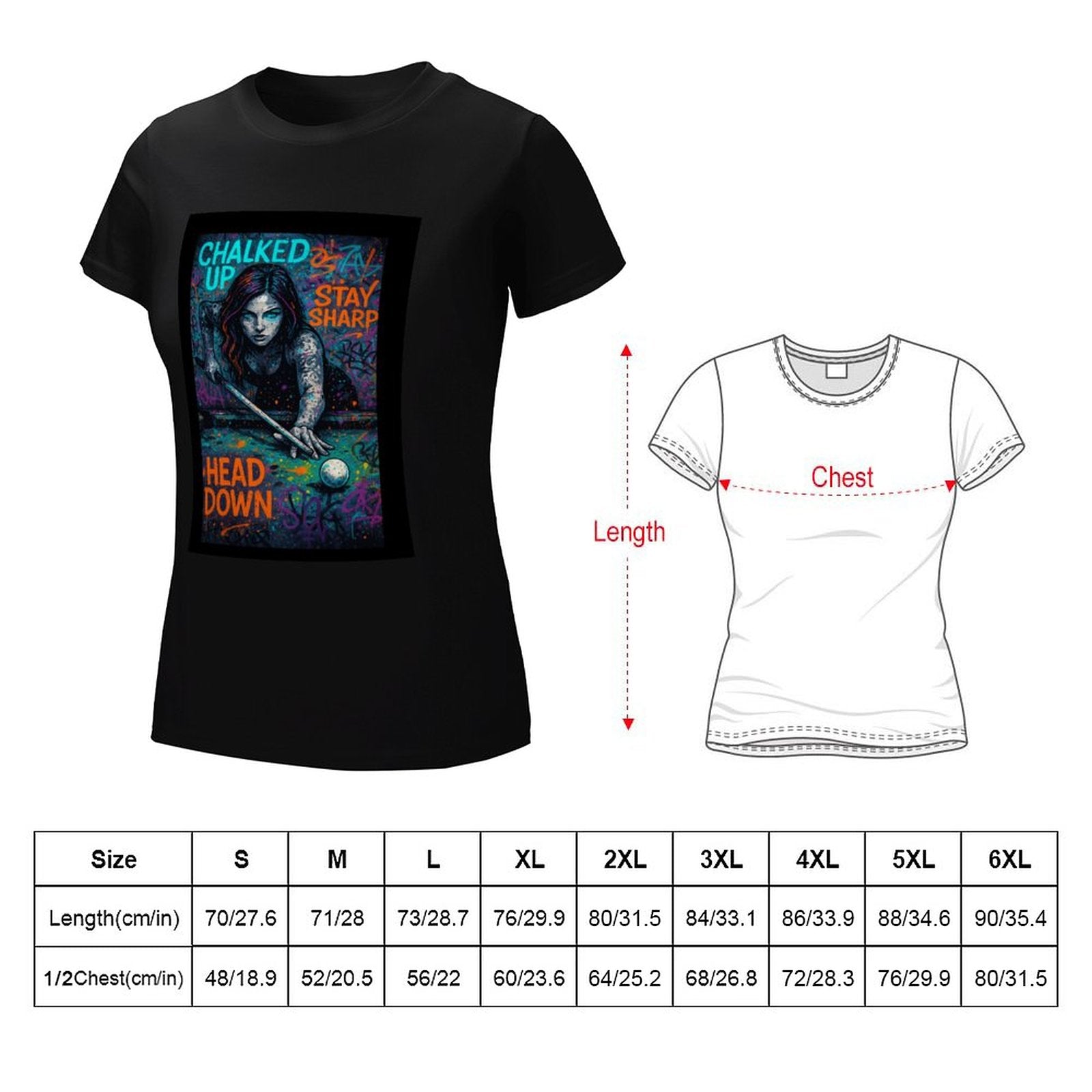 Chalked Up – Women’s Dual-Sided Graphic T-Shirt