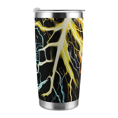 Electrifying 20oz Silver Rim Car Cup