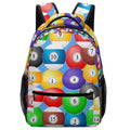 Pool Balls Collection: Durable Children's School Backpacks(2 Sites)