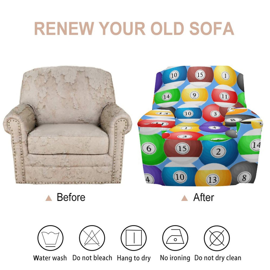 Pool Balls Collection: Single Sofa Cover