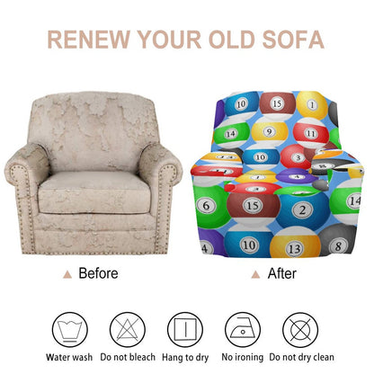 Pool Balls Collection: Single Sofa Cover