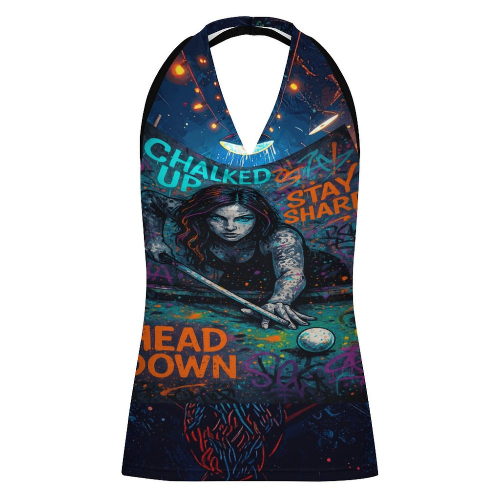 Chalked Up Women's Halter Tank Top