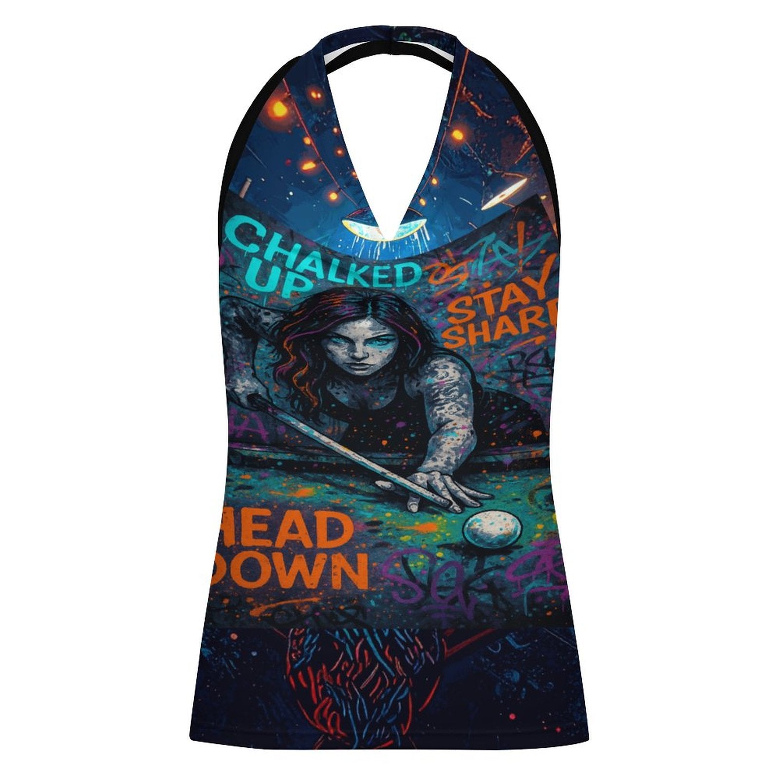 Chalked Up Women's Halter Tank Top