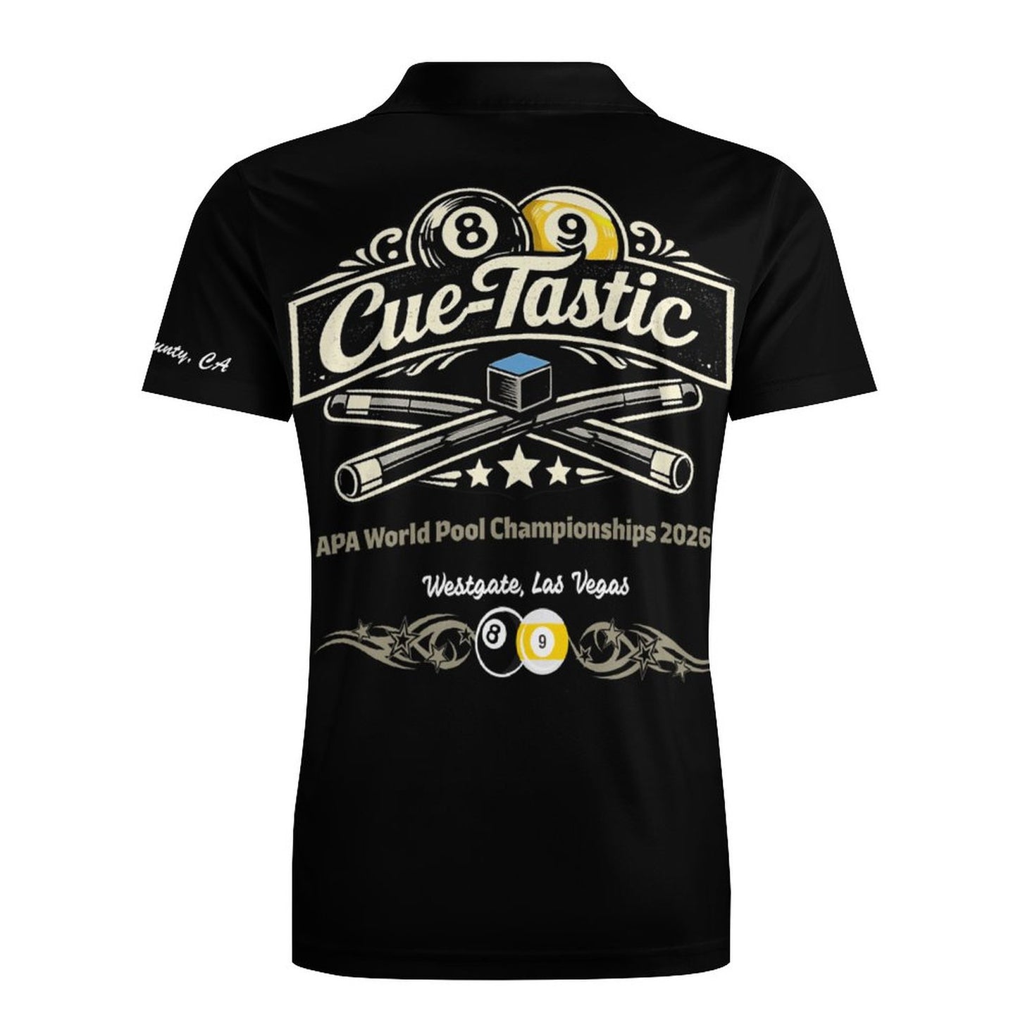 Team Shirt: Cue-Tastic Mens Polo