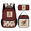 Harry’s Hellions Kids 3-Piece School Backpack Set  (Backpack, Insulated Lunch Bag & Pencil Case) Kid's Insulated Lunch Bag & Pencil Case Organizer)
