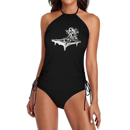 Just Playing Pool: High Neck 2-Piece Swimsuit Set