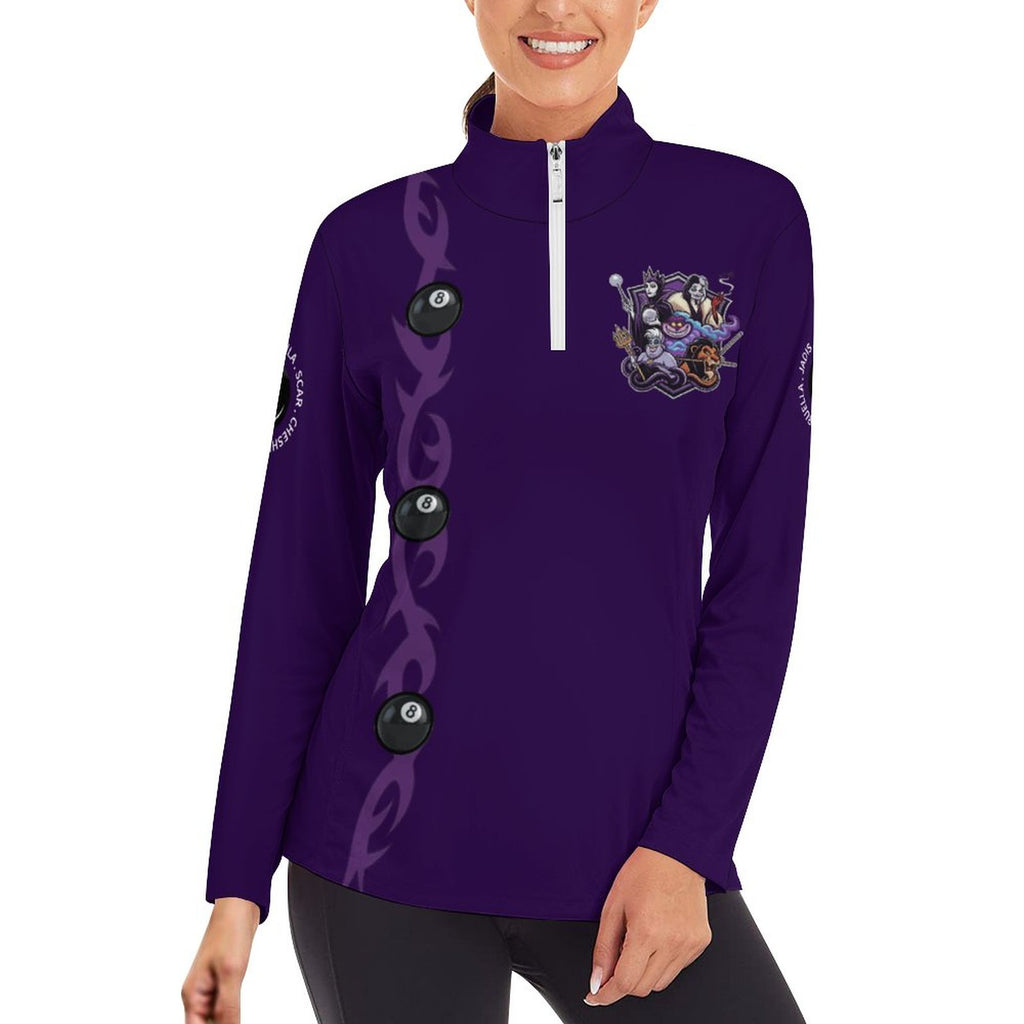 The Villains 1/4 Zipper Long Sleeve Zip Top