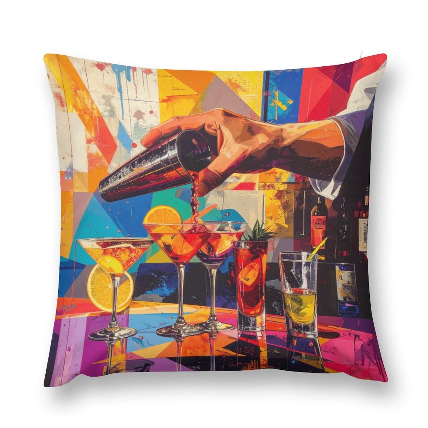 Short Plush Pillow Cover(Dual-sided Printing)
