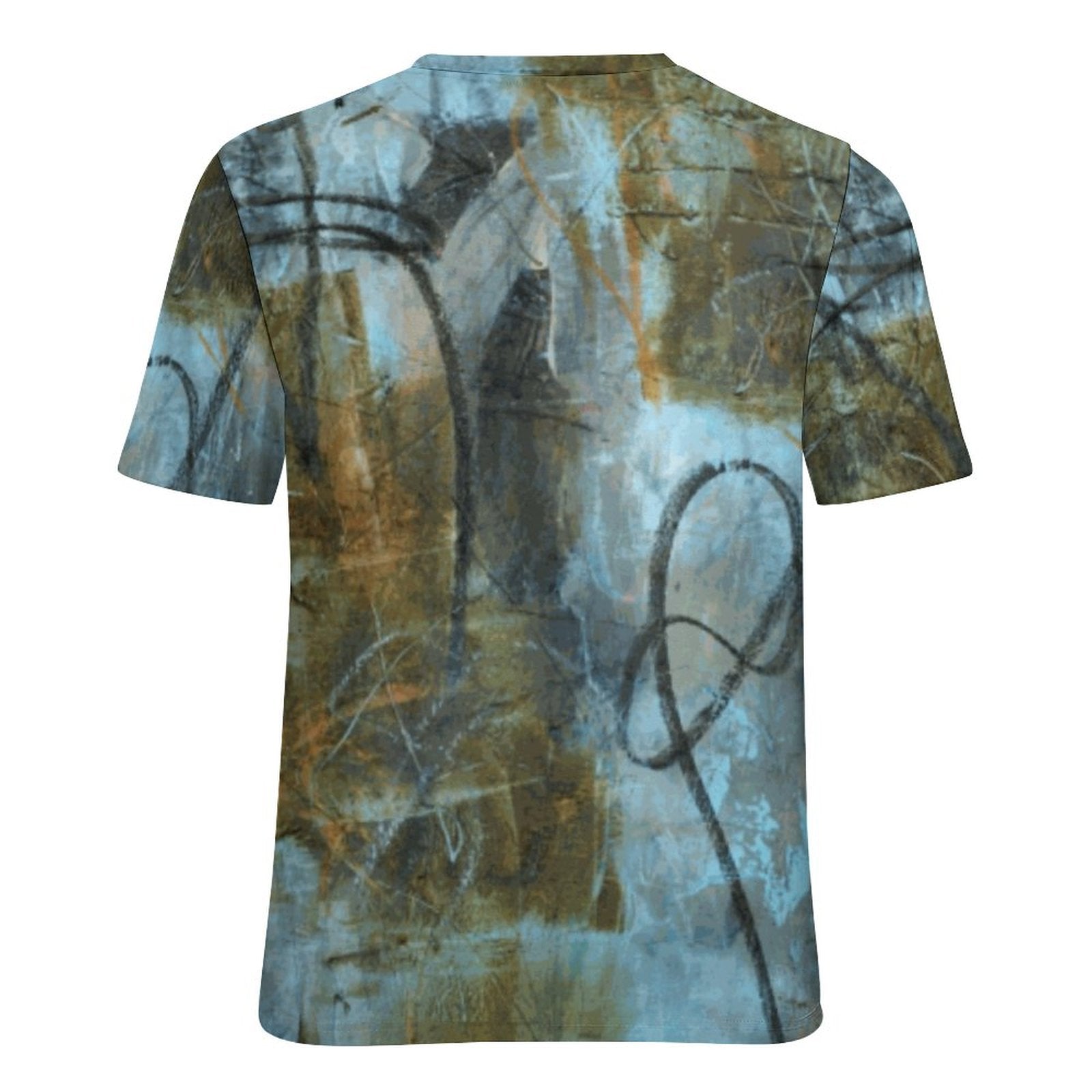 Blue Felt Women's Cotton Crew Neck T-Shirt