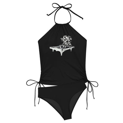 Just Playing Pool: High Neck 2-Piece Swimsuit Set