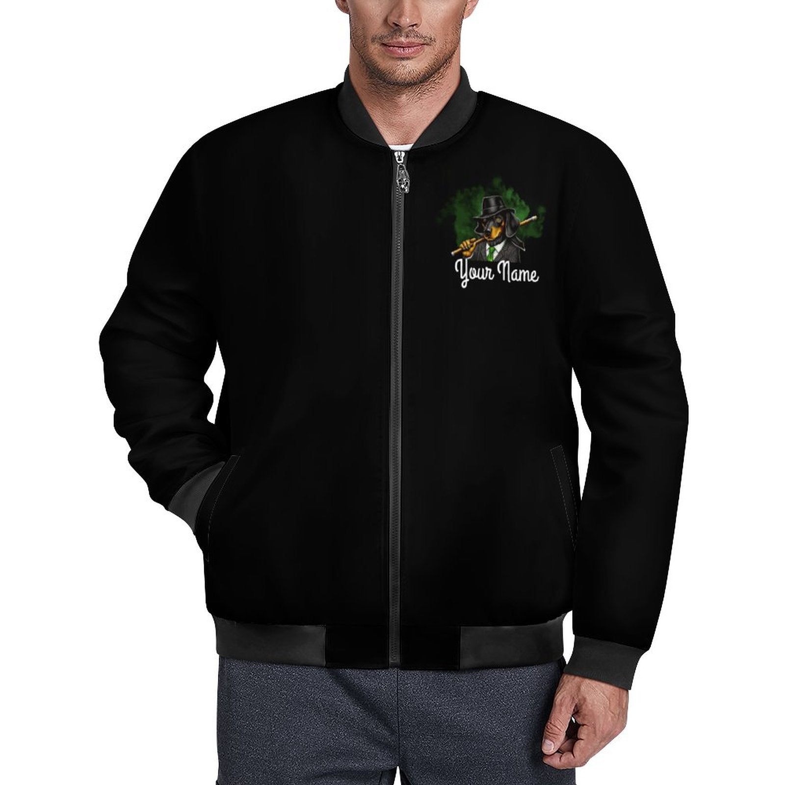 High I-Cue MN Zipper Bomber Jacket