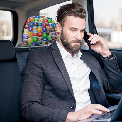 Poolball Car Headrest Cover – Cushioned Protective Headrest Sleeve