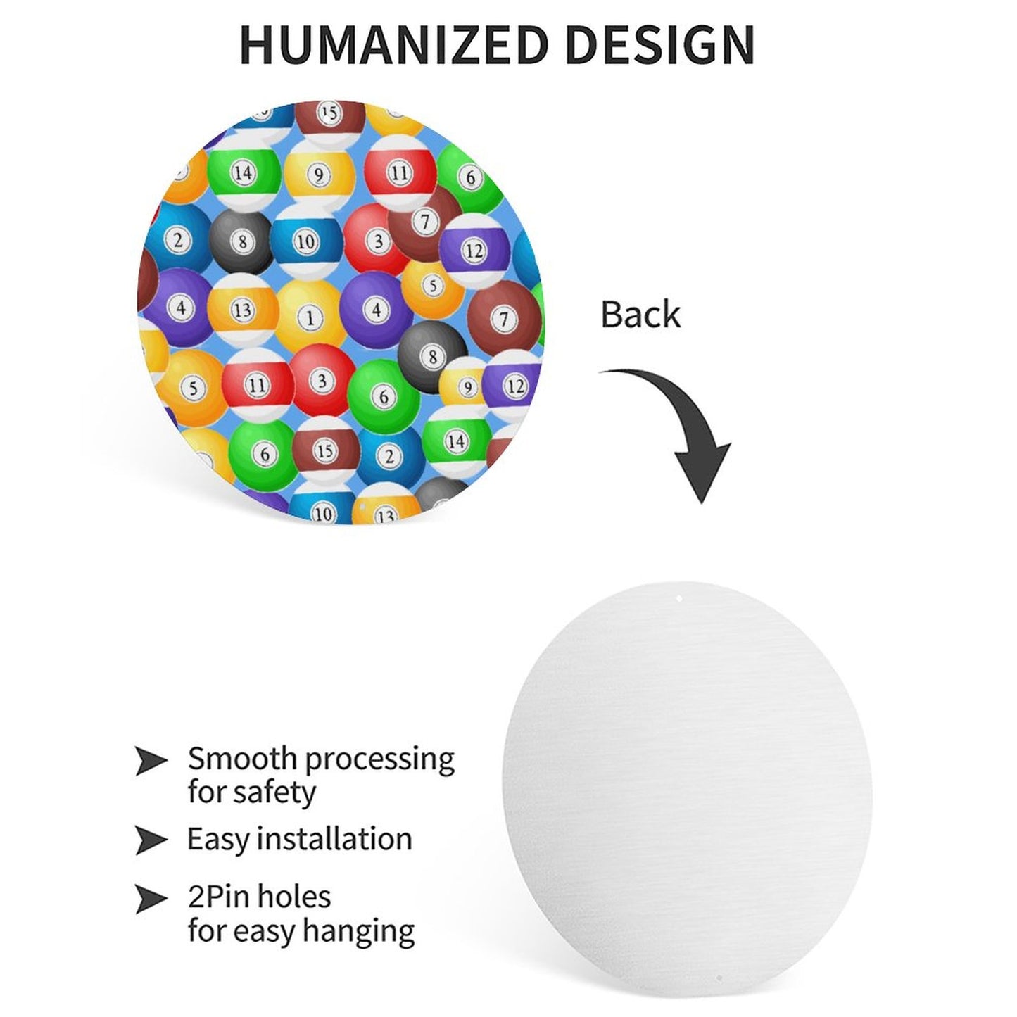 Round Aluminum Plaque Painting-7.9"x7.9"/20x20cm