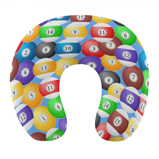 Poolball Memory Foam Neck Pillow – Travel & Car Support Cushion