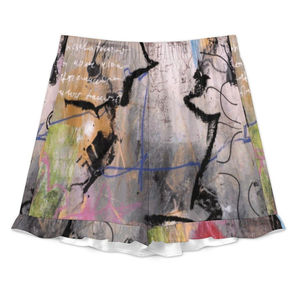 City Collection - Women's Ruffled Short-Sleeve Pajama Set