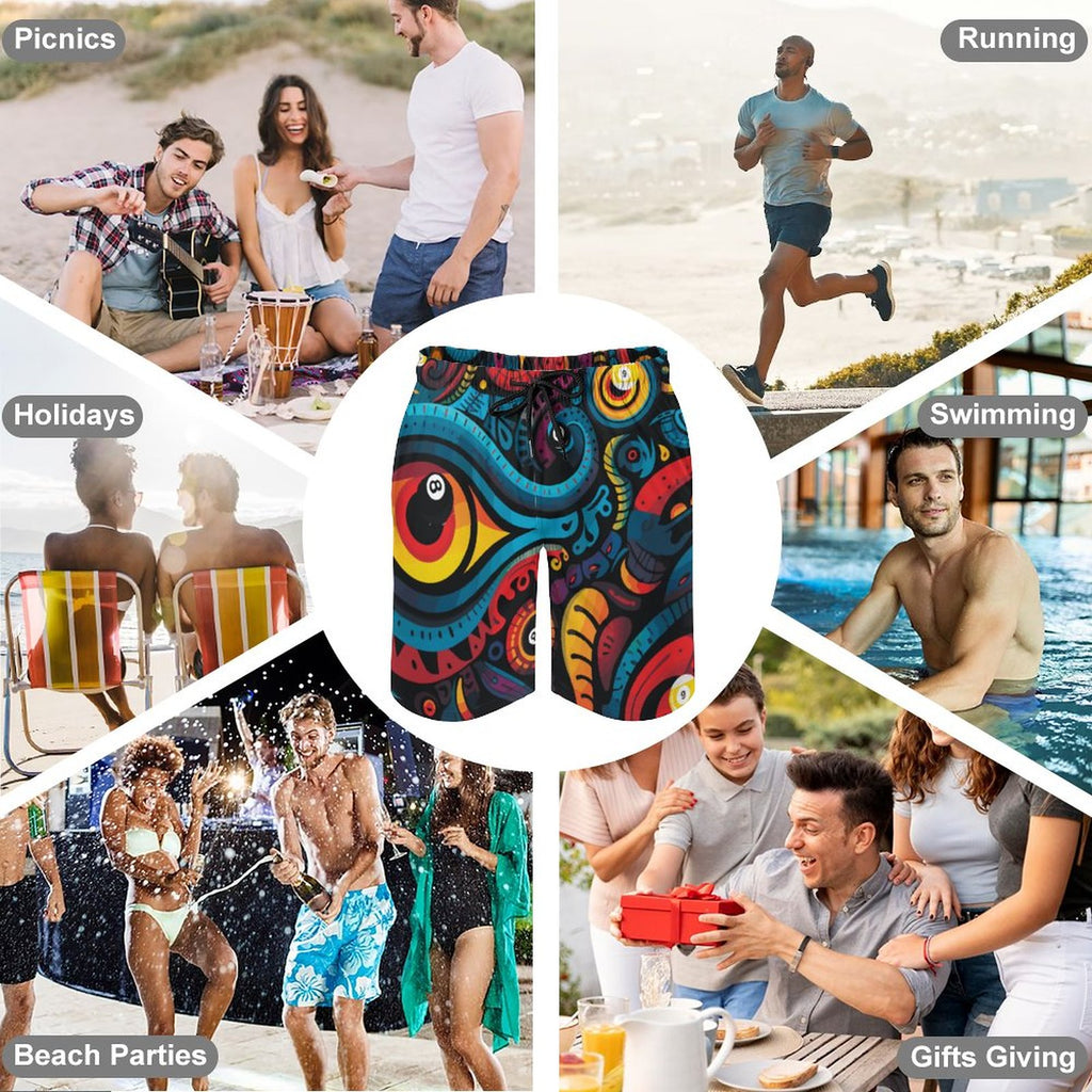 Men's Beach Shorts with Pockets