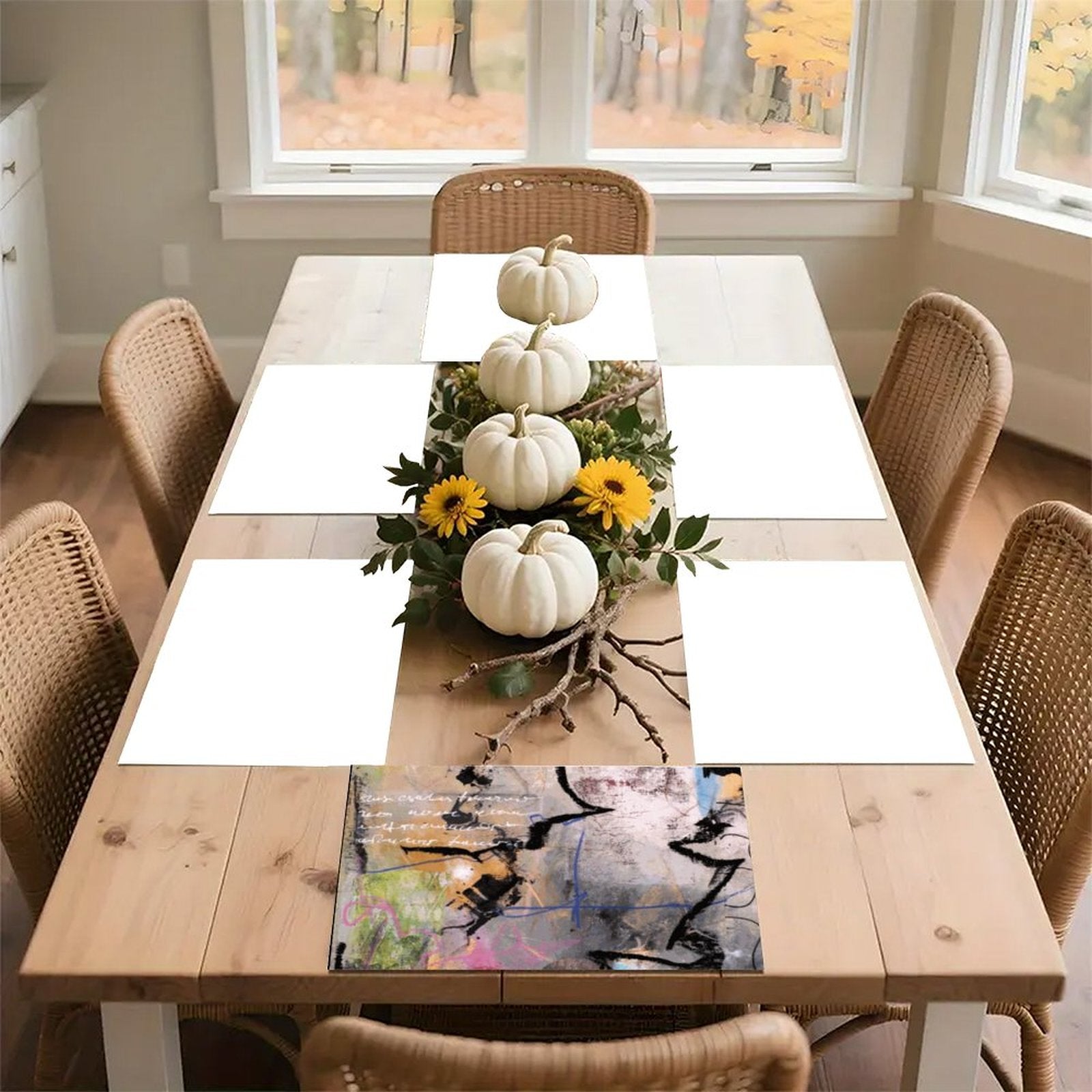 Chalk Dust - Premium Flax Placemat & Desk Mat