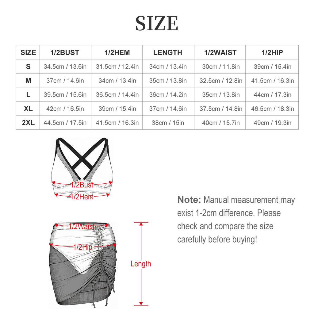 Dead Stroke Netted Swimsuit Set For Women