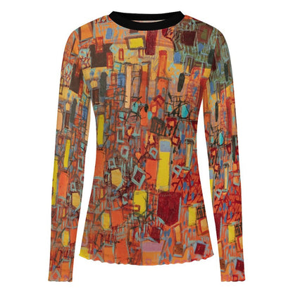 City Life Long Sleeve Mesh T-Shirt- Slim Fit, Lightweight & Layer-Ready