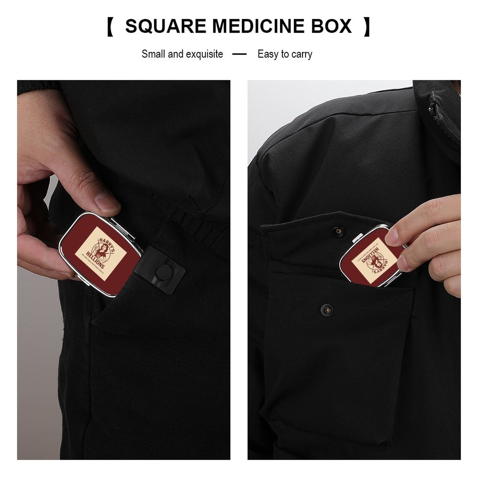 Harry’s Hellions Portable Square Pill Box
