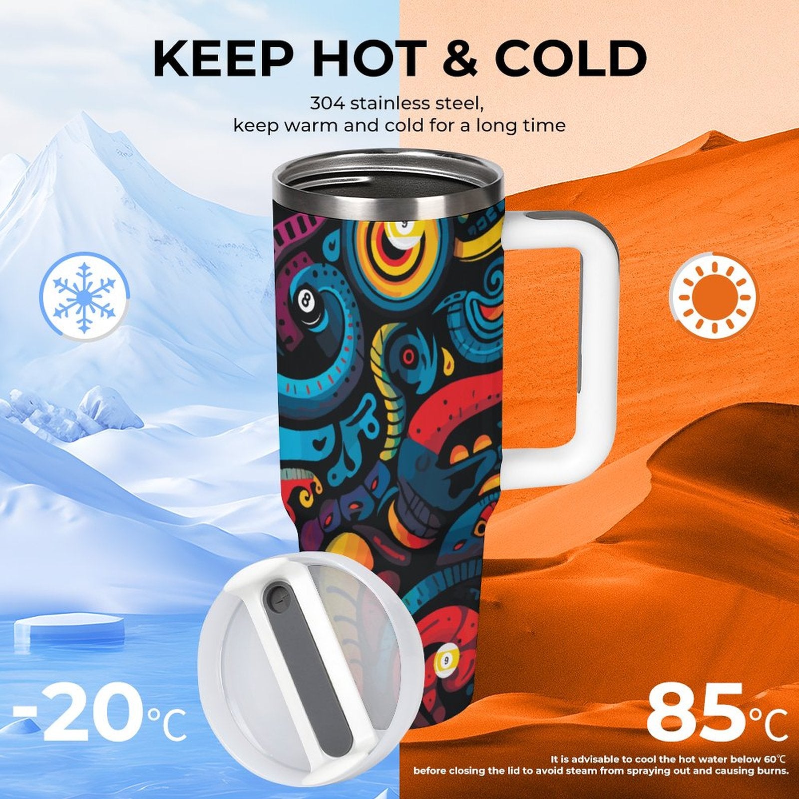 40oz Large Capacity Car Cup