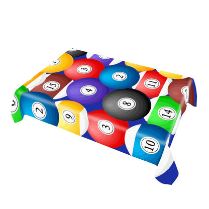 Poolball Rectangular Tablecloth – Billiards-Inspired Table Cover